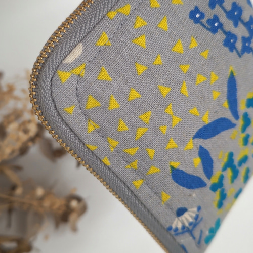 かすみ草◎Handmade L字型ポーチ❣️4点セット◎ 野の草花