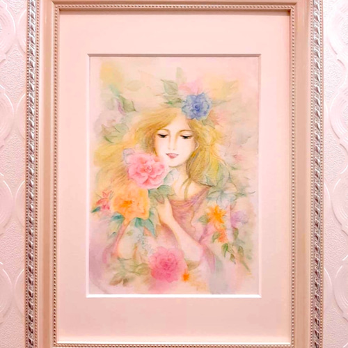 喜びの時【原画】 絵画 インテリアアート 水彩画 イラスト 人物 喜びの時【原画】 絵画 インテリアアート 水彩画 イラスト 人物