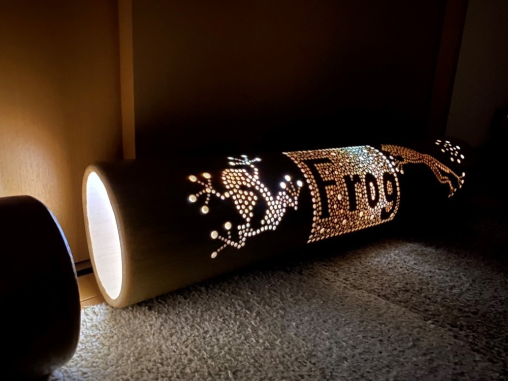 【贈り物に最適】竹製インテリアライト（直径10cm程度）【オーダーメイド】