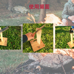 薪割り台　竹製　ササクレ・トゲがない　凹みにくい　キャンプ用 バトニング台　キャンパー様にお勧めコンパクトまきわり台　 9枚目の画像