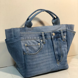 バッグ ハンドメイド リメイク デニム×和柄バッグ トートバッグ