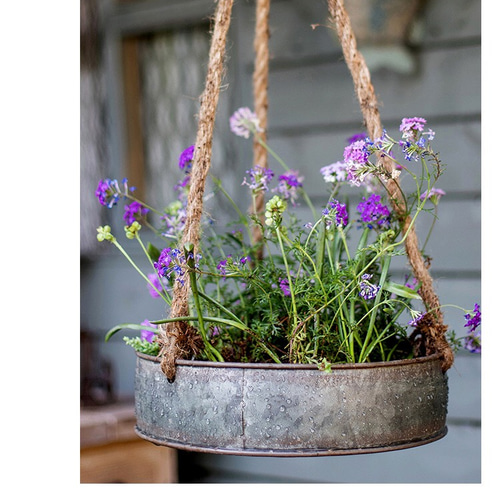 アイアンフラワースタンド 鉄製 園芸ラック 吊り鉢置物 インテリア