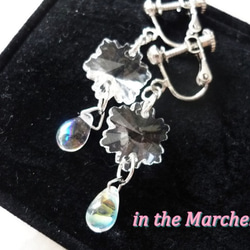「アイス・クリスタル・メイデン」のイヤリング　硬質な雪の結晶宝石 6枚目の画像