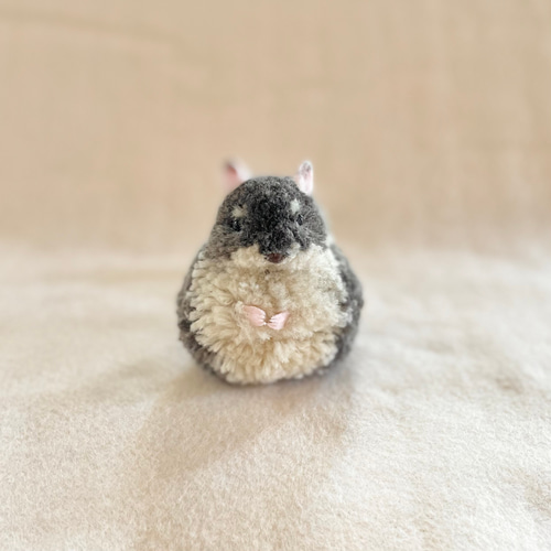 作家様　リス　ハムスター　ネズミ　ぬいぐるみ　羊毛フェルト　ポンポン　4体セット H441-572 りす - ハマナカ商店