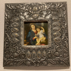 Healing  メタル　額　中世的　工芸　キリスト教　美術品　 1枚目の画像