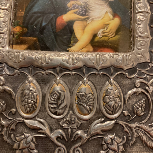 宗教美術　キリスト　金属　イタリア　置物　インテリア　工芸品　美術品　A2898 宗教美術 キリスト 金属 イタリア 置物 インテリア 工芸品 美術品