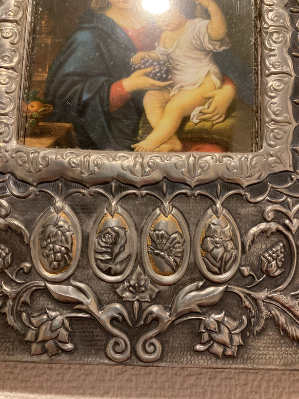 Healing  メタル　額　中世的　工芸　キリスト教　美術品　 5枚目の画像