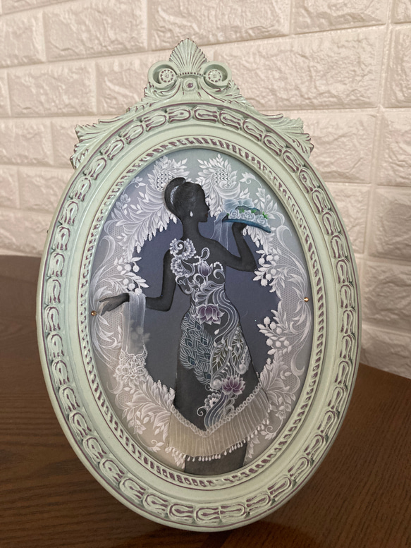 Tonight レース　ミニ額　可愛い　パーチメント　おしゃれ 