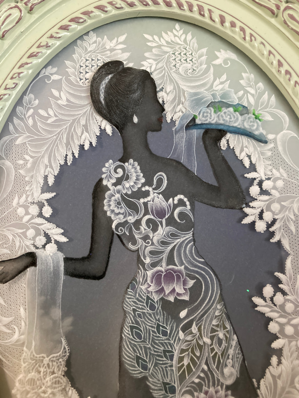 Tonight レース　ミニ額　可愛い　パーチメント　おしゃれ 