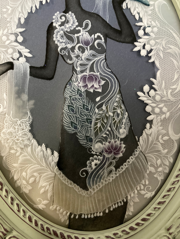 Tonight レース　ミニ額　可愛い　パーチメント　おしゃれ 