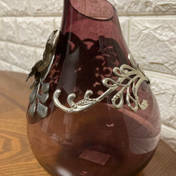 花瓶　メタル　お花　立体　モダン 3枚目の画像