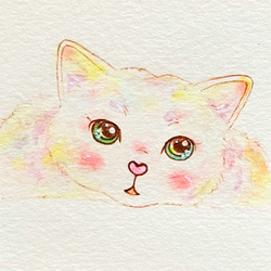 ✾かわいい♡似顔絵イラスト✾ペット✾家族✾動物✾プチギフトに✾インテリアに✾ねこ✾ミニ額付き 3枚目の画像