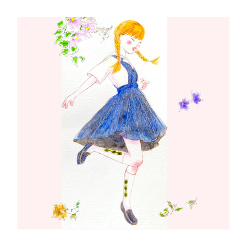 ✾ポストカードsize✾ふんわりかわいい似顔絵イラスト✾贈り物に