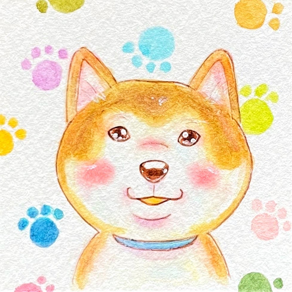 ✾かわいい♡似顔絵イラスト✾ペット✾家族✾動物✾プチギフトに✾インテリアに✾犬✾ミニ額付き 5枚目の画像