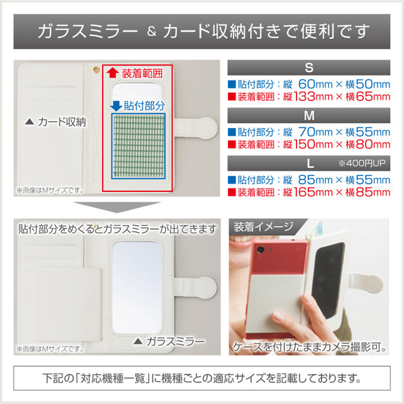 iPhone / Android的相應手機殼 /手帳式日本模式的所有車型 景泰藍 第3張的照片