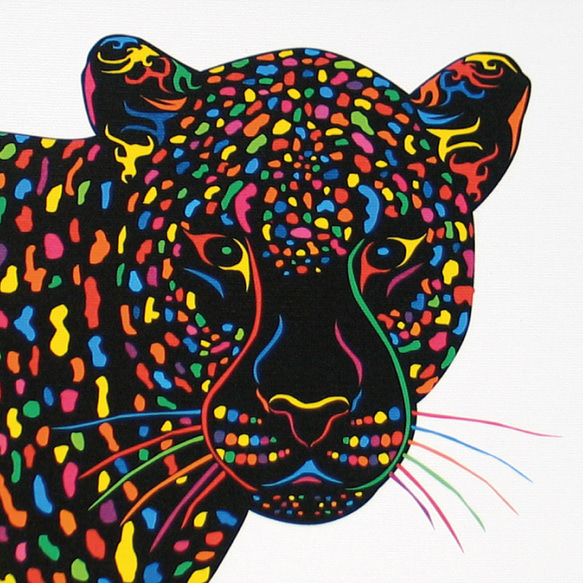 絵画 イラスト アート ヒョウ 豹 ひょう A4-k 絵画 ht design 通販