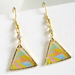 耳環 / 耳環 Scandinavian-Triangle-Triangle-Pastel-High Quality-Stain 第2張的照片