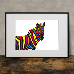 イラスト アート グラフィック ポスター アニマル シマウマ しまうま