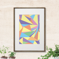 例證藝術圖表海報北歐三角樣式柔和的淡色彩0203 第1張的照片