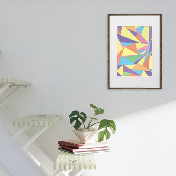 例證藝術圖表海報北歐三角樣式柔和的淡色彩0203 第2張的照片
