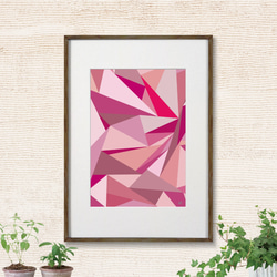 例證藝術圖表海報北歐三角樣式桃紅色0205 第1張的照片