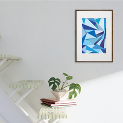 例證藝術圖表海報北歐三角樣式藍色0206 第2張的照片