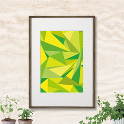 例證藝術圖表海報北歐三角樣式綠色0208 第1張的照片