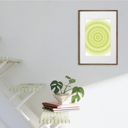 イラスト　アート　グラフィック　ポスター　北欧　春　花　フラワー　ボタニカル　グリーン　緑　2404 2枚目の画像