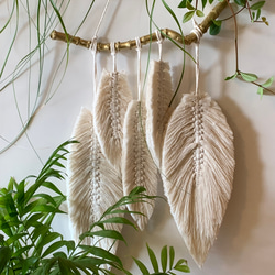 マクラメ編みリーフタペストリー その他インテリア雑貨 Anna's