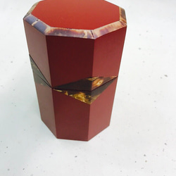八角形櫻桃茶漆面（紅色） 第1張的照片