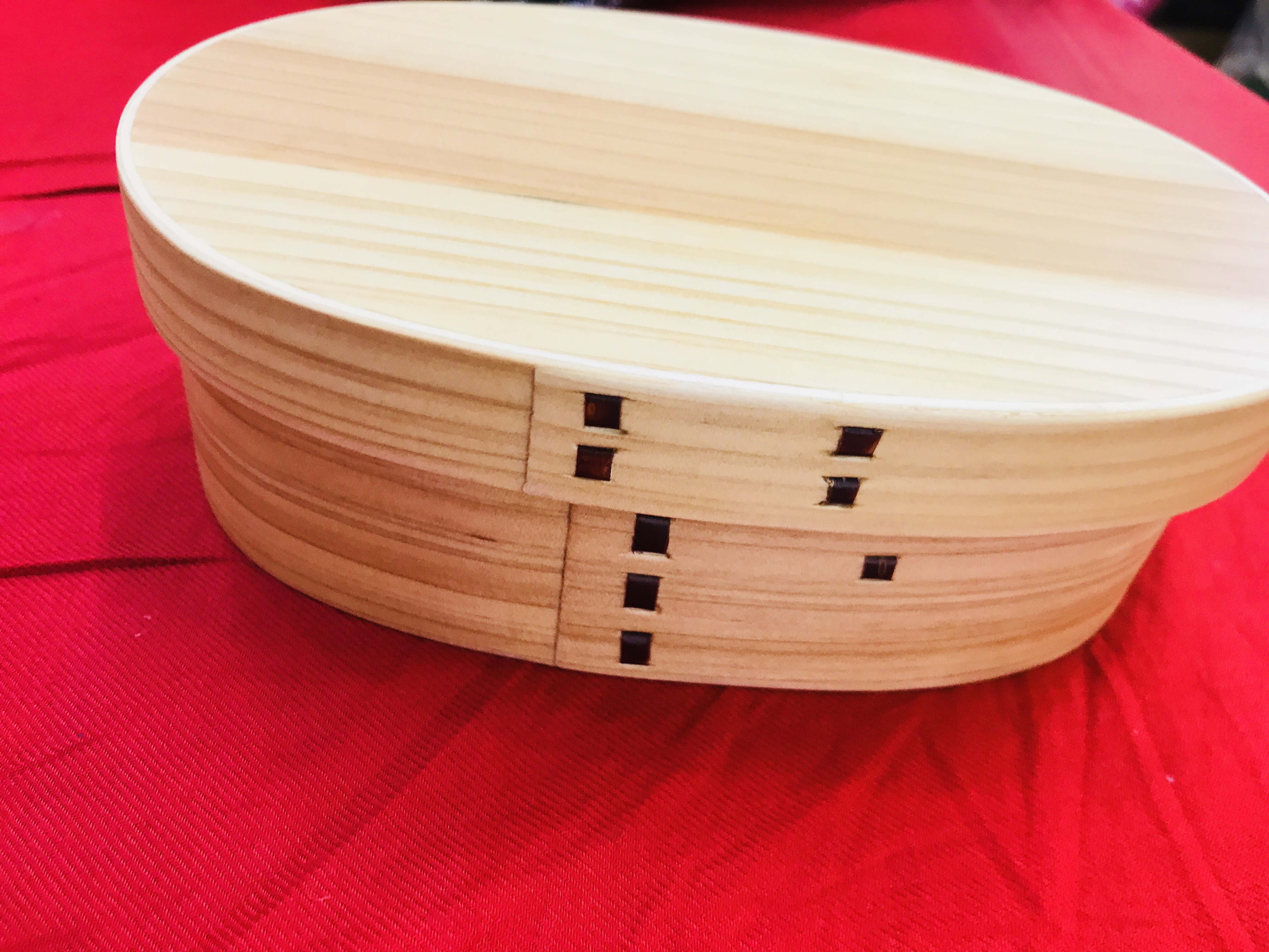 天然杉使用 曲げわっぱ弁当箱 丸型