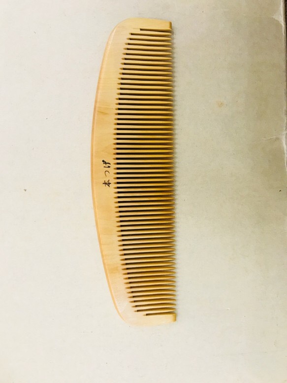 【椿油仕上】  本つげ櫛  髪梳　(大)5寸