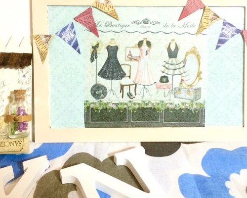 トールペイント作品　花柄木製壁掛け収納 コルクボード他　3点 1_aa9cef2a9b9bc6e366948c7f5af3
