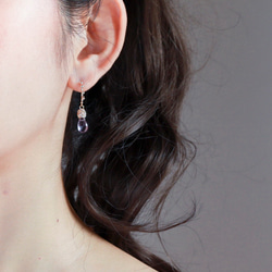 耳環 &amp; 彩色耳環 [type:B] &lt;紫水晶&gt; 第3張的照片