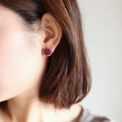 耳環/夾式耳環 tino［purple］ 第4張的照片