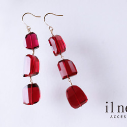 Earrings &amp; Earrings felice [紅色石英] 第2張的照片