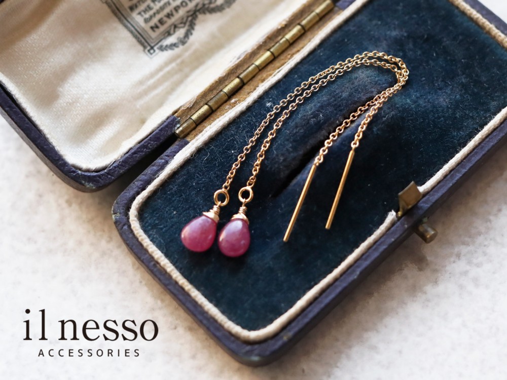 ピアス semplice［type:C］［ピンクサファイア］ ピアス（フック