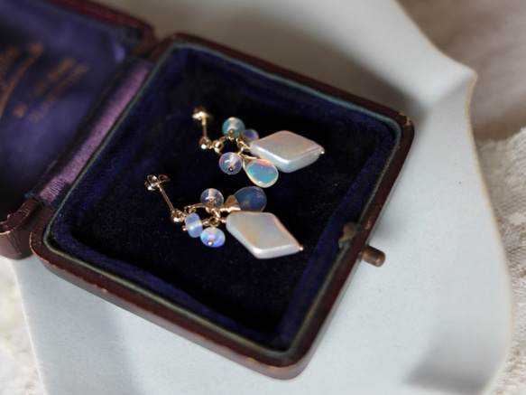 [For ceremonys❤︎] Opal Earrings &amp; Earrings tipico 第6張的照片