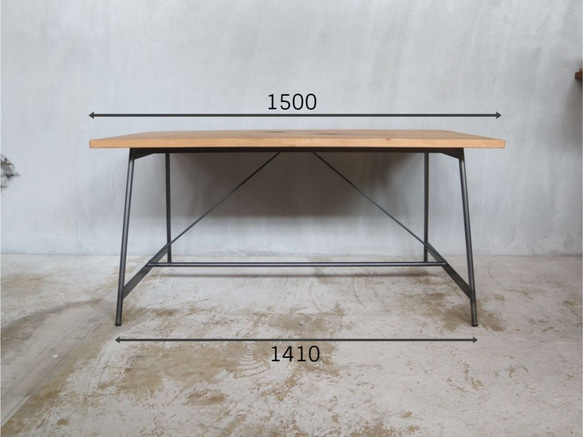 [F.E Table]送料無料  ホワイトオーク テーブル ダイニングテーブル 無垢材 家族向け 150cm -141- 3枚目の画像