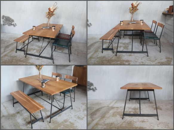 [F.E Table]送料無料  ホワイトオーク テーブル ダイニングテーブル 無垢材 家族向け 150cm -141- 4枚目の画像