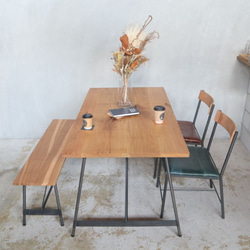[F.E Table]送料無料  ホワイトオーク テーブル ダイニングテーブル 無垢材 家族向け 150cm -141- 5枚目の画像