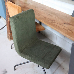 [LV Chair]高さ調整 椅子 チェア 昇降式 帆布 コーデュロイ アイアン カウンターチェア -210- 4枚目の画像