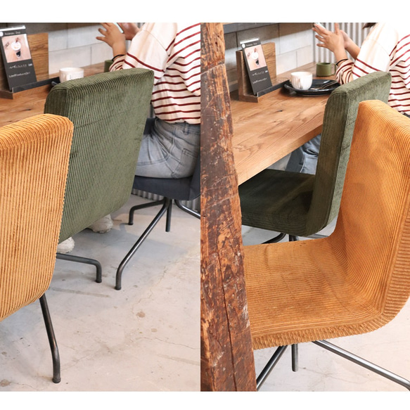 [LV Chair]高さ調整 椅子 チェア 昇降式 帆布 コーデュロイ アイアン カウンターチェア -210- 10枚目の画像