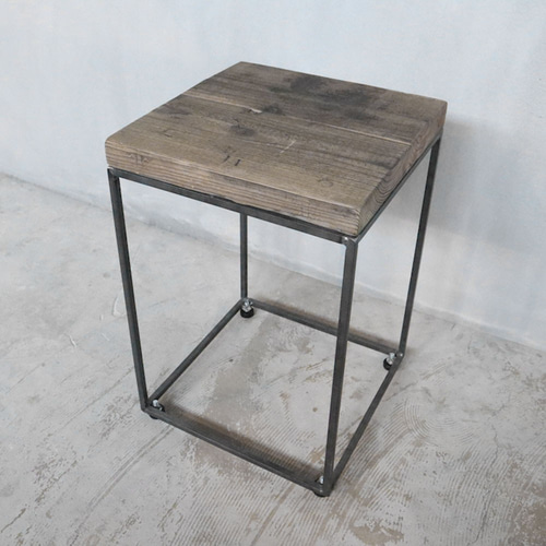 Vintage Square Chair]送料無料 ダイニングチェア スツール 古材 椅子