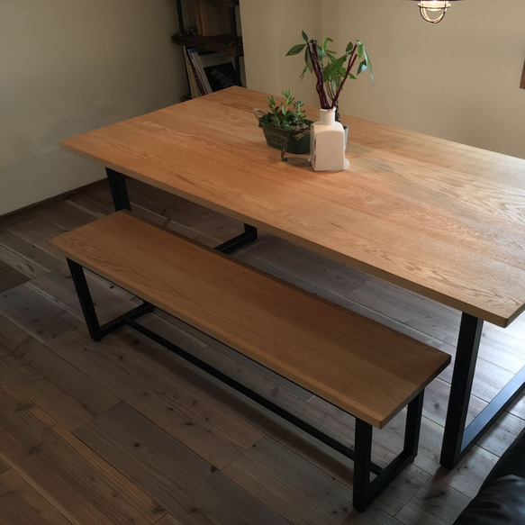 [Oak Dining Bench B-Type]送料無料 ダイニングベンチ 120cm ホワイトオーク ‐28‐ 4枚目の画像