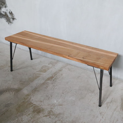 [Oak Dining Bench A-Type]送料無料 ダイニングベンチ 120cm ホワイトオーク ‐25‐ 4枚目の画像
