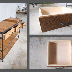 [Oak Kitchen Shelf]送料無料 ホワイトオーク キッチンボード キッチンシェルフ カップボード ‐98‐ 9枚目の画像