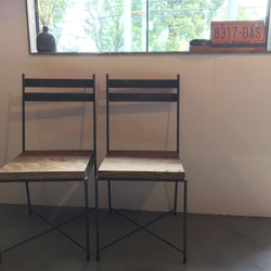 [Oak S,T Chair]ダイニングチェア アイアン オーク シンプル 2枚目の画像