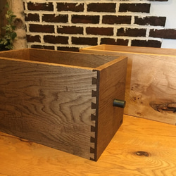 シルコサンド様専用オーダーページ[Oak Davetail Box]収納箱 収納Box 引出し ホワイトオーク 2枚目の画像