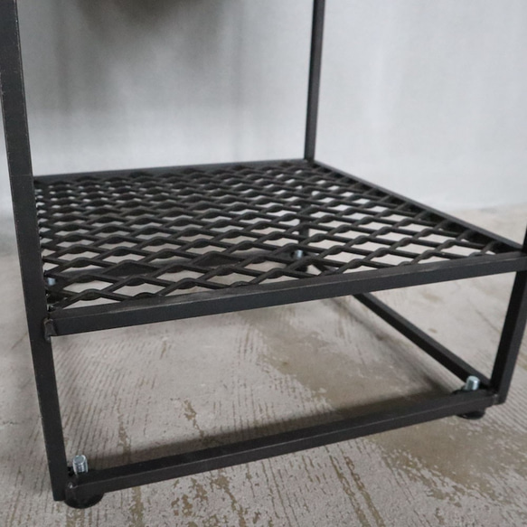 [Square Chair（Leather）]送料無料 ダイニングチェア  レザースツール アイアンスツール ‐58‐ 5枚目の画像